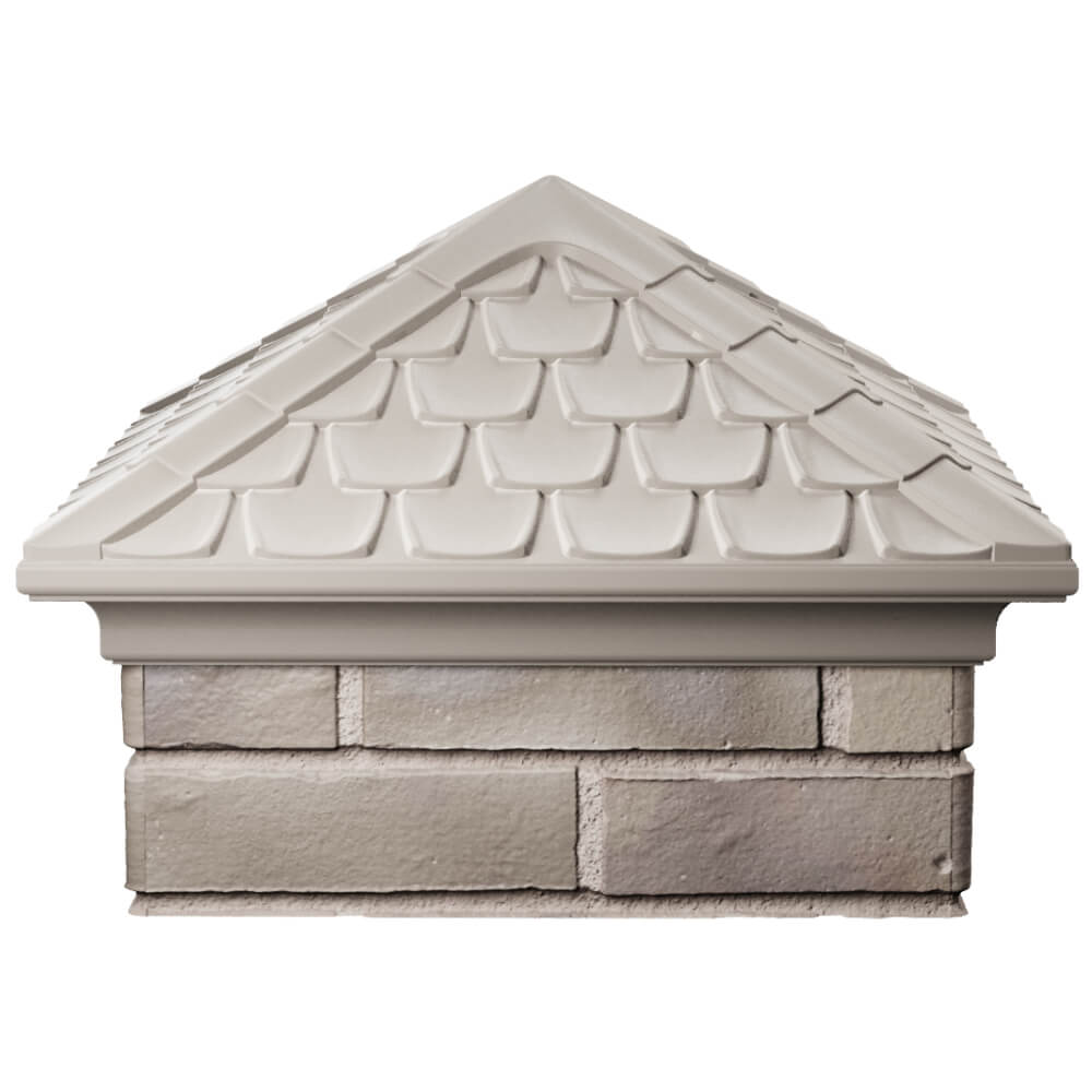 Колпак Zking Эльбрус Бежевый на столб 1.5х1.5 кирпича (385х385мм) Северск фото