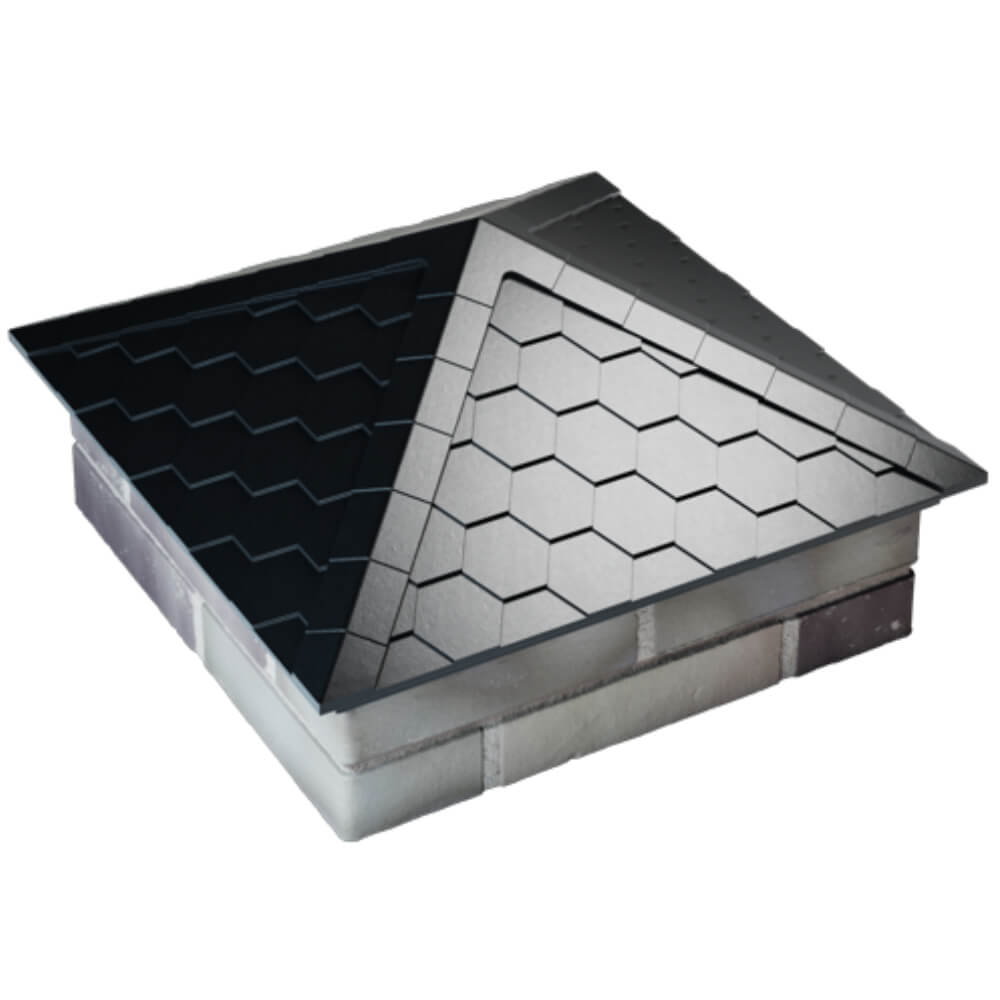 Колпак Zking Эверест Черный на столб 2х2 кирпича (535х535мм) Северск фото