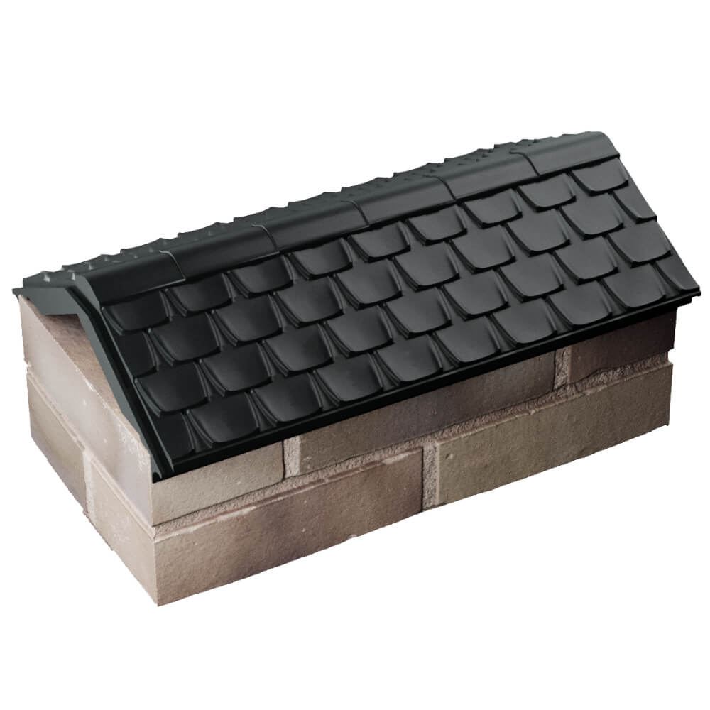 Парапет Zking Эльбрус Черный с посадкой на 1 кирпич (255мм) в Северске фото