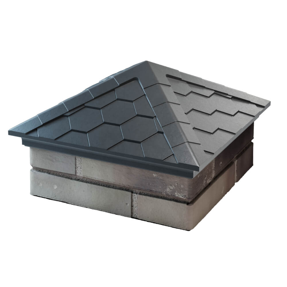 Колпак Zking Эверест Серый на столб 1.5х1.5 кирпича (390х390мм) в Северске фото