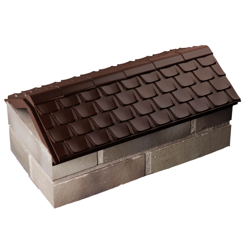 Парапет Zking Эльбрус Коричневый с посадкой на 1 кирпич (255мм) в Северске фото