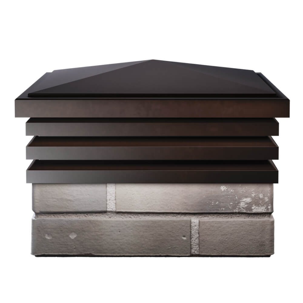 Колпак Zking Бона ХайТек Коричневый на столб 1.5х1.5 кирпича (385х385мм) Северск фото