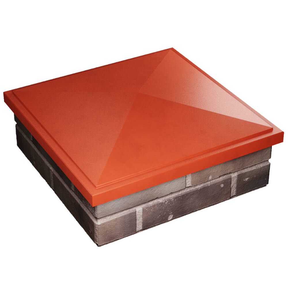 Колпак Zking БонаМоно Красный на столб 2х2 кирпича (515х515, 530х530мм) в Северске фото