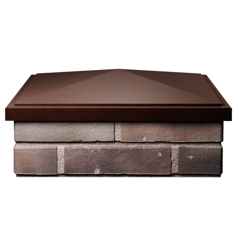Колпак Zking БонаМоно Коричневый на столб 2х2 кирпича (515х515, 530х530мм) Северск фото