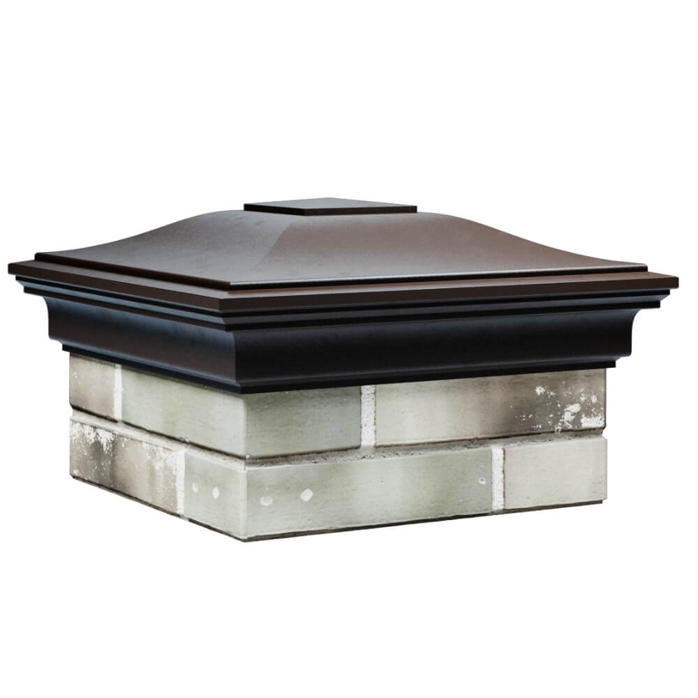 Колпак Zking Монблан Коричневый на столб 1.5х1.5 кирпича (385х385мм) в Северске фото