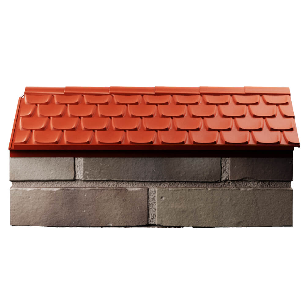Парапет Zking Эльбрус Красный с посадкой на 1 кирпич (255мм) в Северске фото