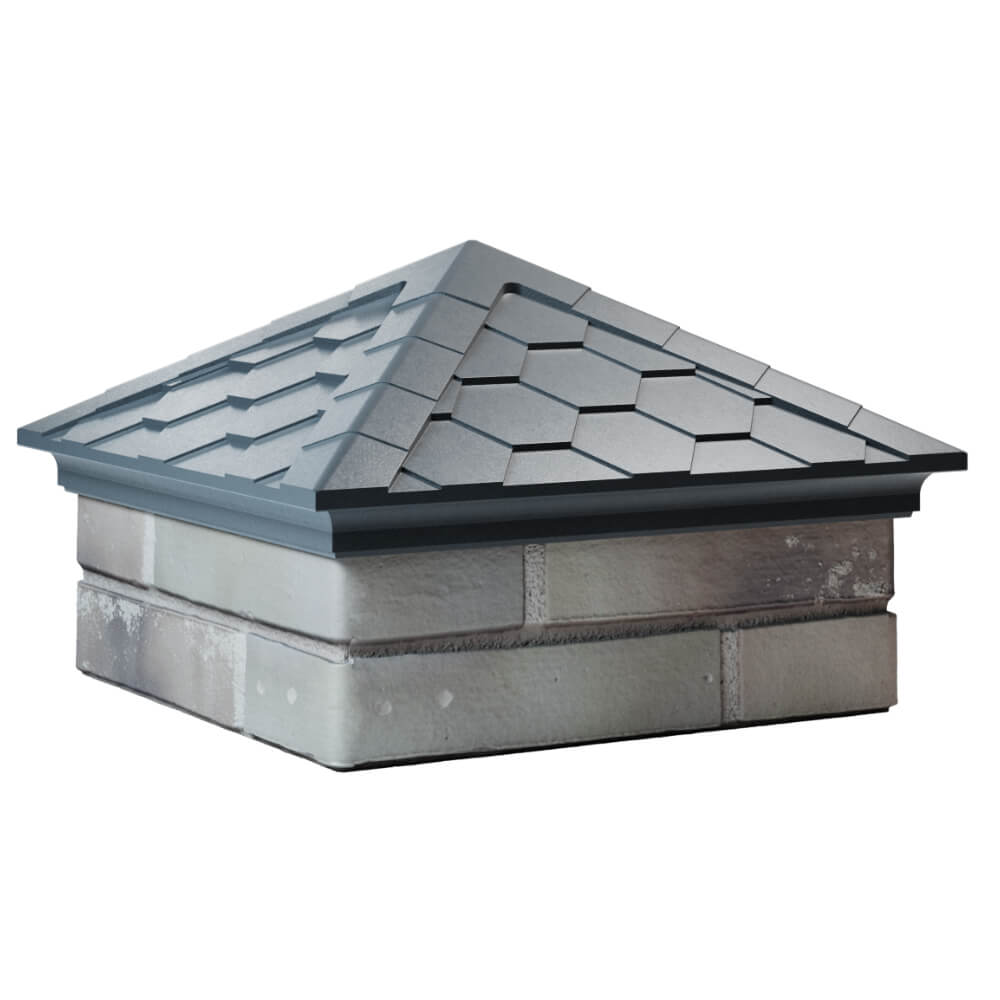 Колпак Zking Эверест Серый на столб 1.5х1.5 кирпича (390х390мм) в Северске фото