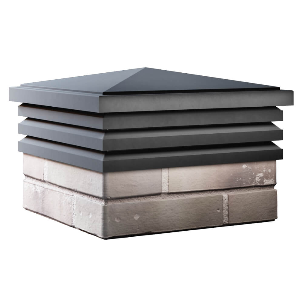 Колпак Zking Бона ХайТек Серый на столб 1.5х1.5 кирпича (385х385мм) в Северске фото