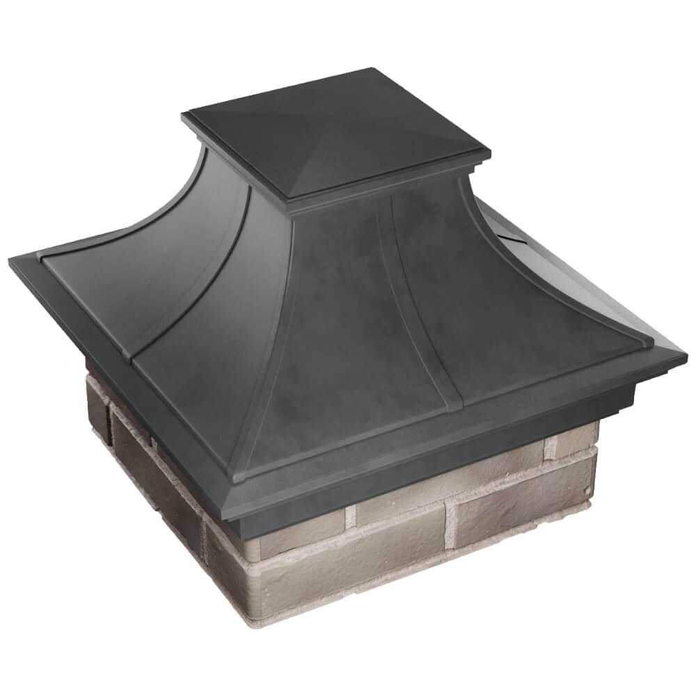 Колпак Zking Монблан Премиум Серый на столб 1.5х1.5 кирпича (385х385мм) в Северске фото