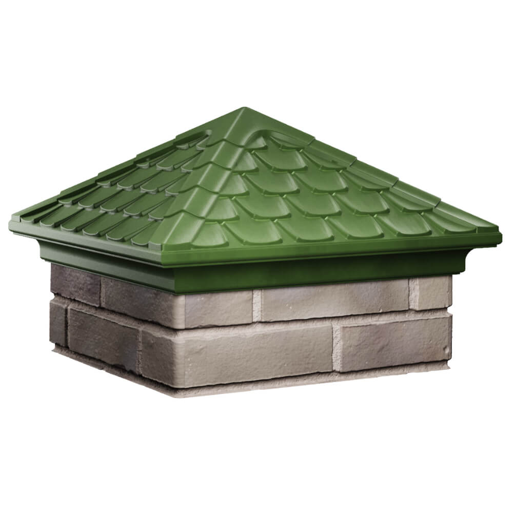 Колпак Zking Эльбрус Зеленый на столб 1.5х1.5 кирпича (385х385мм) в Северске фото