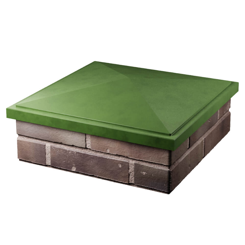 Колпак Zking БонаМоно Зеленый на столб 2х2 кирпича (515х515, 530х530мм) в Северске фото