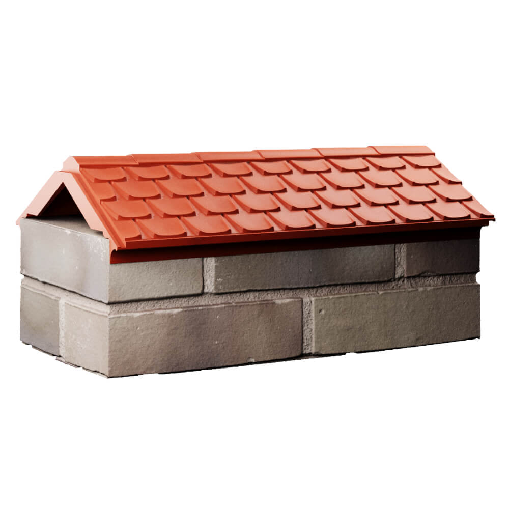 Парапет Zking Эльбрус Красный с посадкой на 1 кирпич (255мм) Северск фото