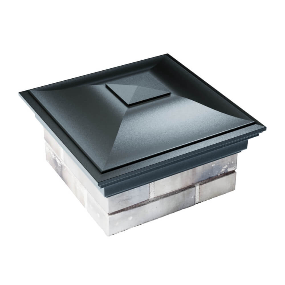 Колпак Zking Монблан Черный на столб 1.5х1.5 еврокирпича 0.7НФ (355х355мм) в Северске фото