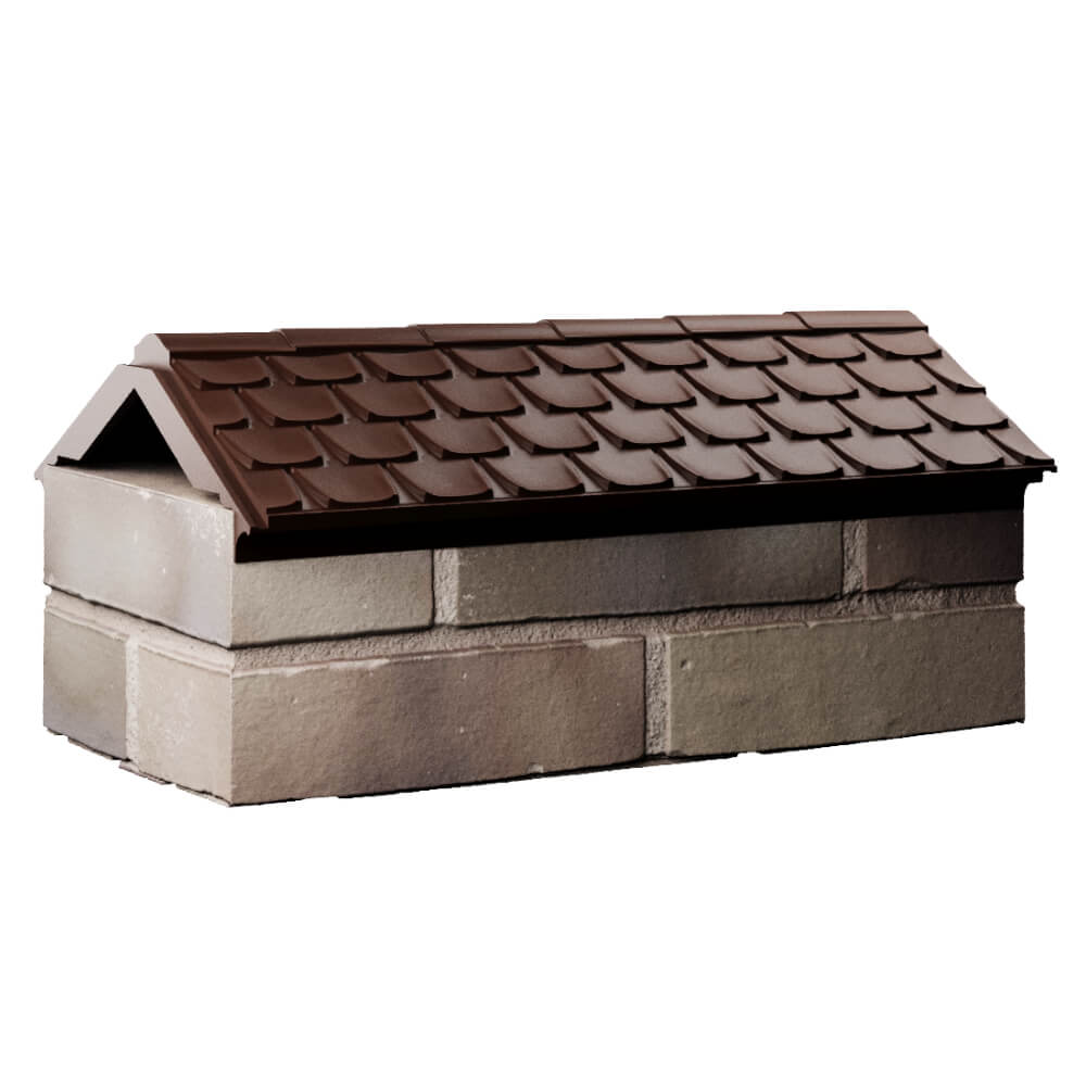 Парапет Zking Эльбрус Коричневый с посадкой на 1 кирпич (255мм) Северск фото