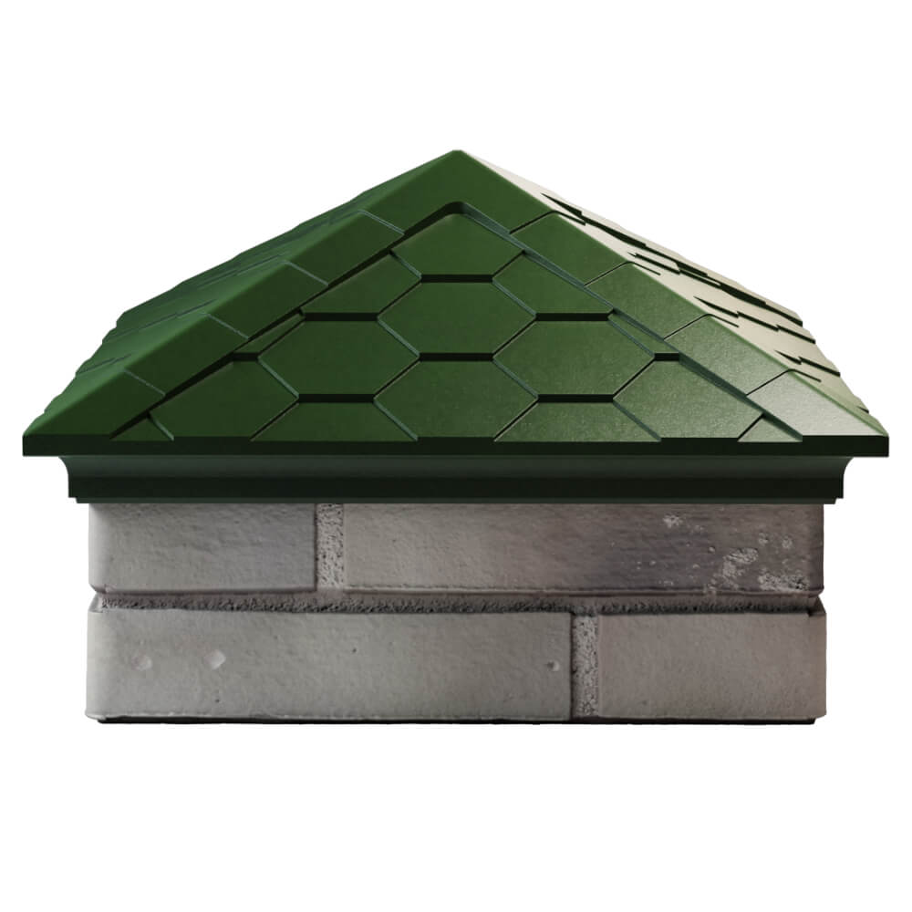 Колпак Zking Эверест Зеленый на столб 1.5х1.5 кирпича (390х390мм) Северск фото